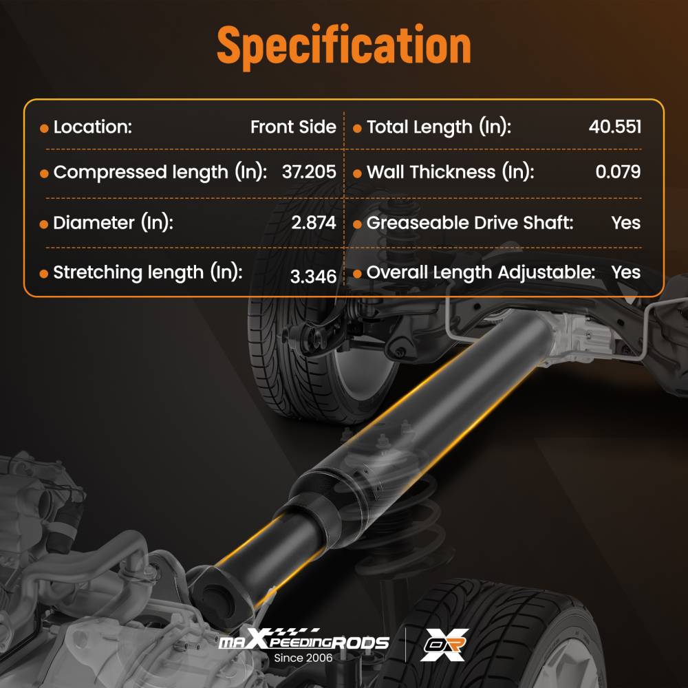 Rear Drive Shaft Propshaft compatible for Jeep Commander 3.7L 4.7L 2006-2010 4WD 936-071