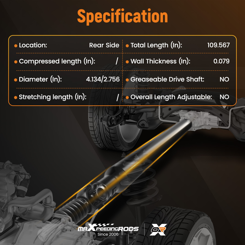 Propshaft L=2787mm compatible for Mercedes-Benz Sprinter compatible for VW Crafter Diesel B906 A9064105806