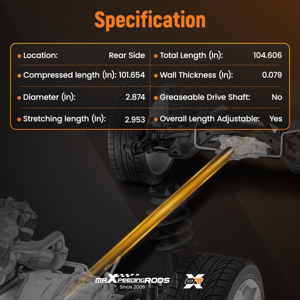 Albero Cardanico 2582mm compatibile per Mercedes Sprinter B906 compatibile per VW Crafter 2E 2F A9064107516