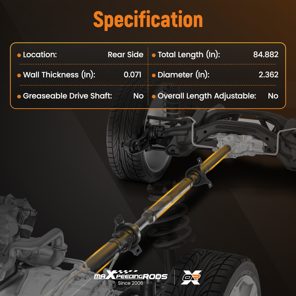 Albero di trasmissione Cardanico compatibile per Mercedes-Benz Vito Mixto W639 A6394108406