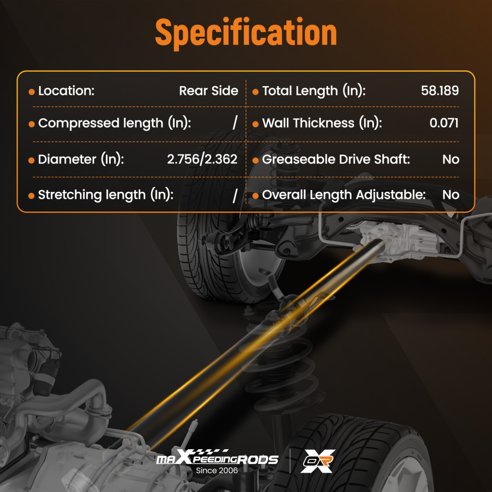 Arbre de Transmission Acier Arrière 1478mm compatible pour Audi A4 B8 8K0521101AA 2010-2015