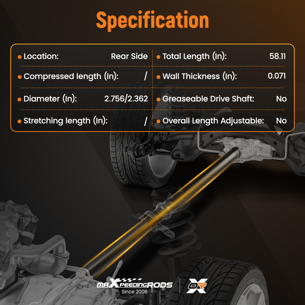 Albero di trasmissione for Audi Q5 8RB quattro 2010-2017 8R0521101K 8R0521101P