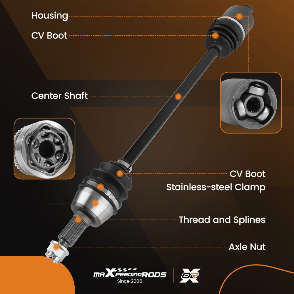 Front Right And Left CV Joint Axle compatible for Polaris Ranger XP 900 2013-2019