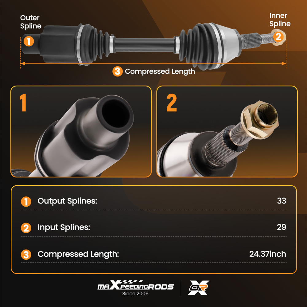 Front Left Right CV Axle Shaft 4WD compatible for Ram 1500 2012-2022 Classic RL028398AA