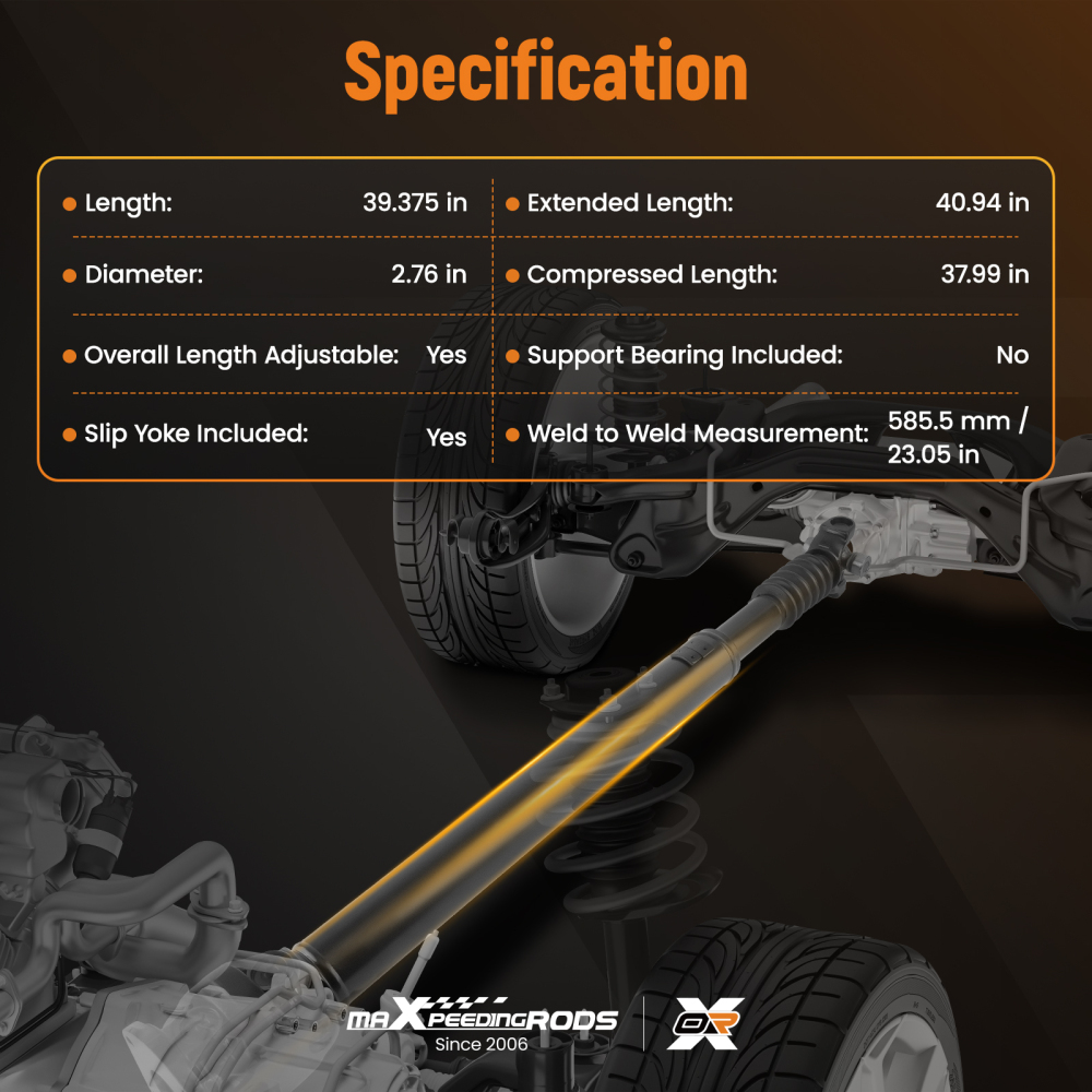 Front Driveshaft Prop Shaft compatible for Ford F-250 F-350 F-450 F-550 Super Duty 4WD