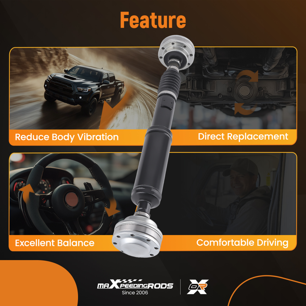 Rear Driveshaft Propshaft Assembly compatible for Jeep Wrangler 3.6L 2012-2018 Manual Trans