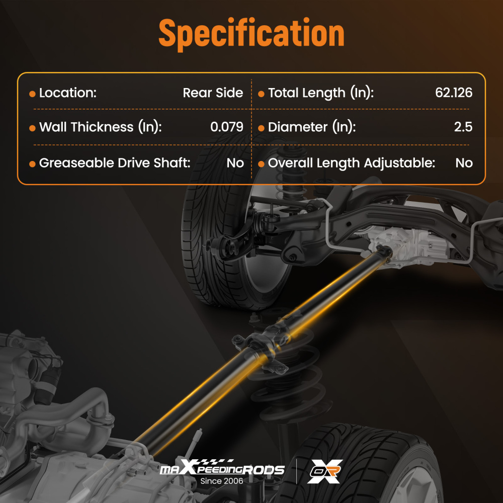 Rear Driveshaft Prop Shaft Cardan Shaft compatible for Subaru Forester H4 2.5L 2014-2016