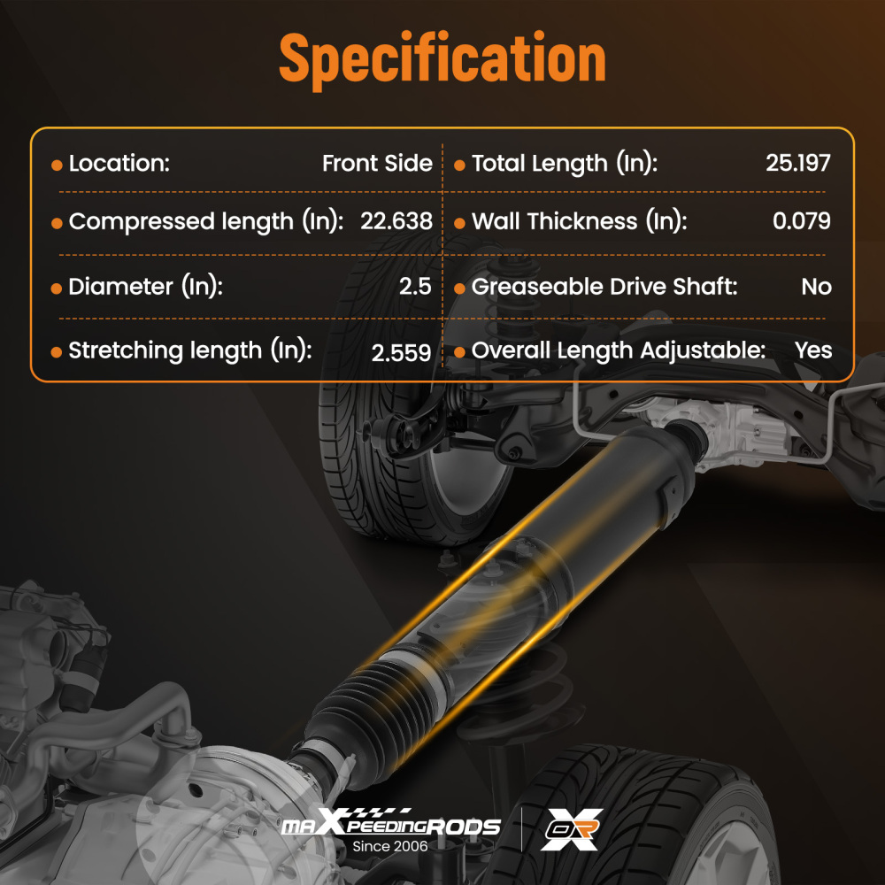 Rear Driveshaft Prop Shaft Assembly compatible for Jeep Wrangler 4WD 2-Door 2007-2011