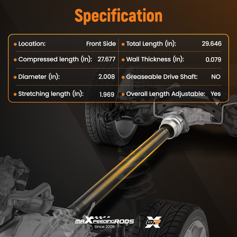 Front Driveshaft Prop Shaft Assembly compatible for Chevy Colorado GMC Canyon 2004-2012 4WD