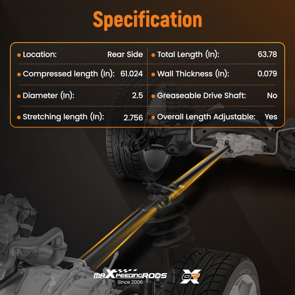 Rear Driveshaft Prop Shaft compatible for Cadillac CTS V6 3.2L 2003-2004 Automatic Trans