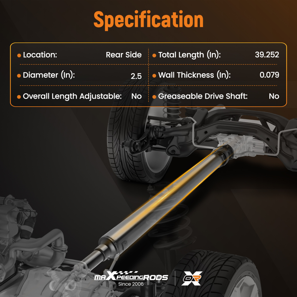 Rear Driveshaft Propshaft Assembly compatible for Mazda Miata L4 1.8L 1994-2005 RWD Manual