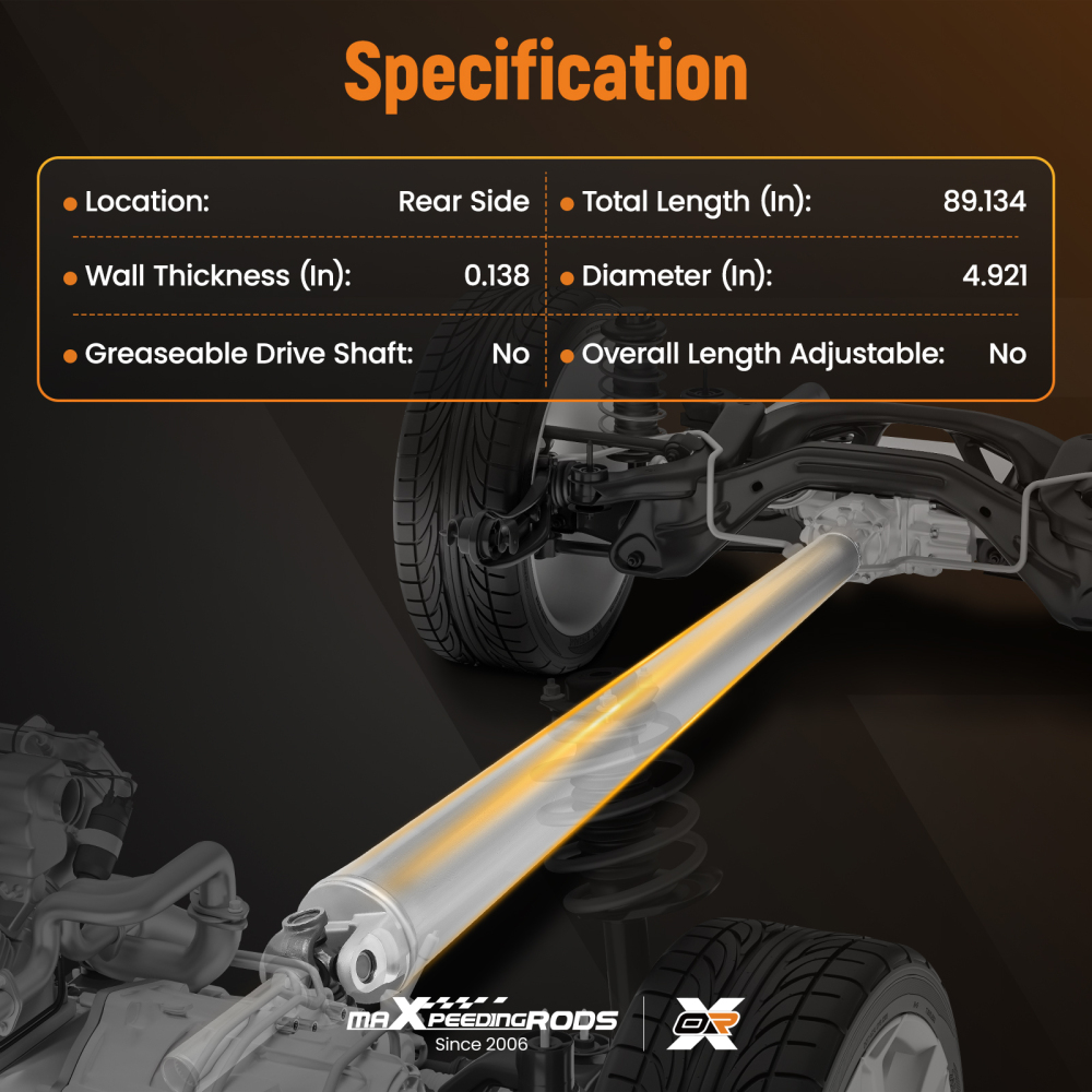 Rear Driveshaft Propshaft Assembly compatible for Chevy Silverado 1500 compatible for GMC Sierra RWD 04-07