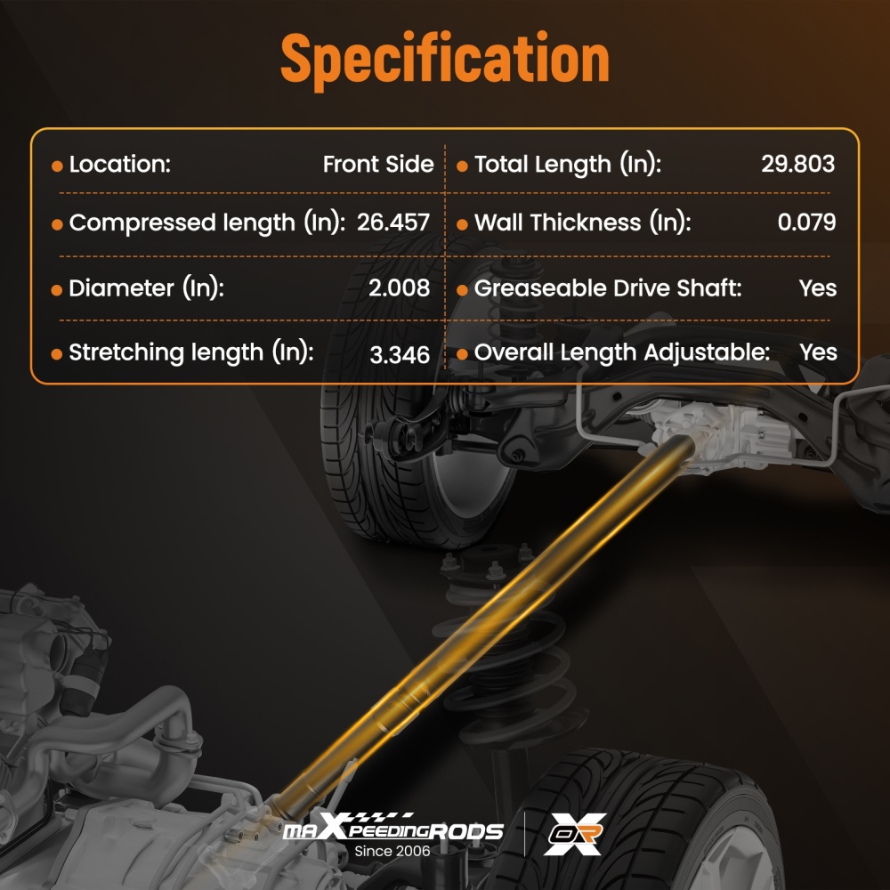 Front Driveshaft Propshaft compatible for Mercedes-Benz E320 3.2L 1998-2003 E430 4.3L 00-02