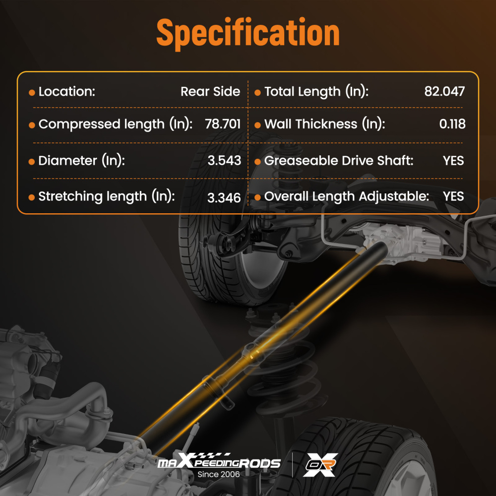 Rear Driveshaft Prop Shaft compatible for Chevy Silverado 2500 compatible for GMC Sierra 2500 2001-2004