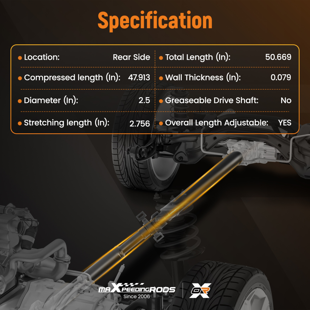 Rear Driveshaft Prop Shaft Assembly compatible for BMW E46 325xi 330xi 2.5L 3.0L 2001-2005