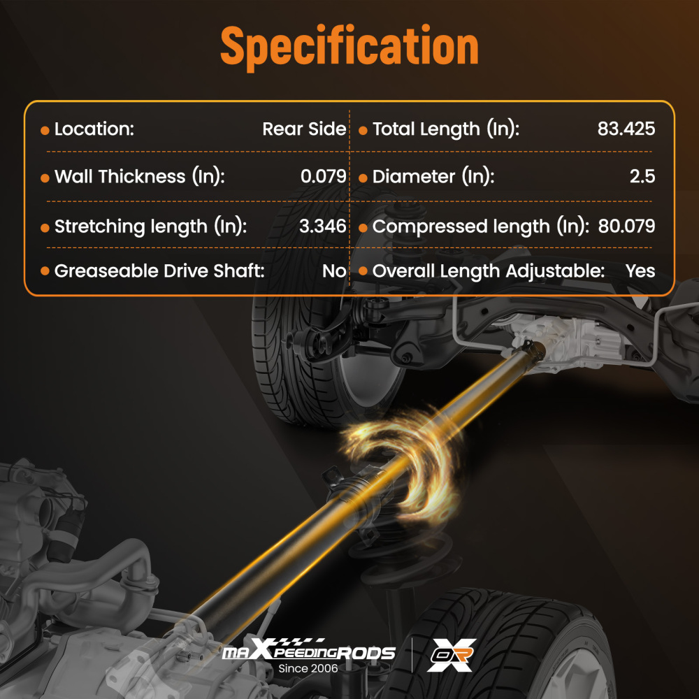 Rear Driveshaft Prop Shaft Assembly compatible for Toyota Tundra 2005-2006 Auto Trans 4WD