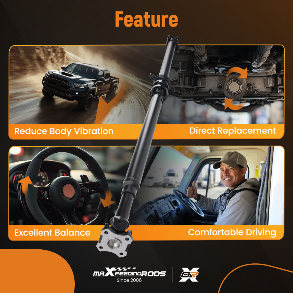 Rear Driveshaft Prop Shaft Assembly compatible for Toyota Tundra 2005-2006 Auto Trans 4WD