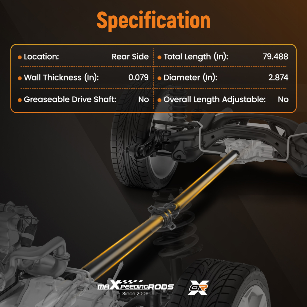 Rear Drive Shaft Assembly Driveshaft compatible for Toyota Tacoma 936726 RWD 2005-2015