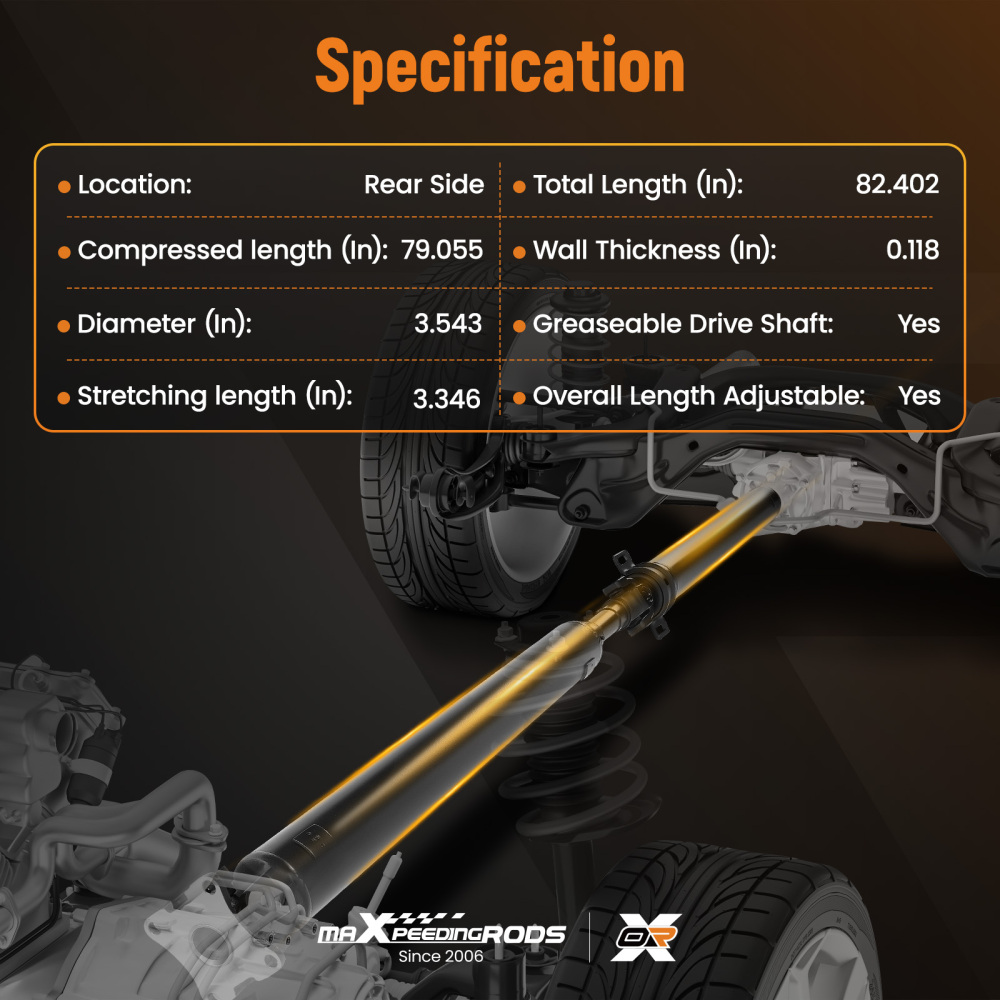 Rear Propshaft Driveshaft compatible for Toyota Tundra V8 5.7L 2007-2017 371000C150 936-727