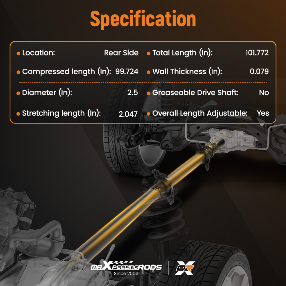 Rear Driveshaft Propshaft compatible for Toyota Sienna 3.5L AWD 2011-2019 936-745 65-5030