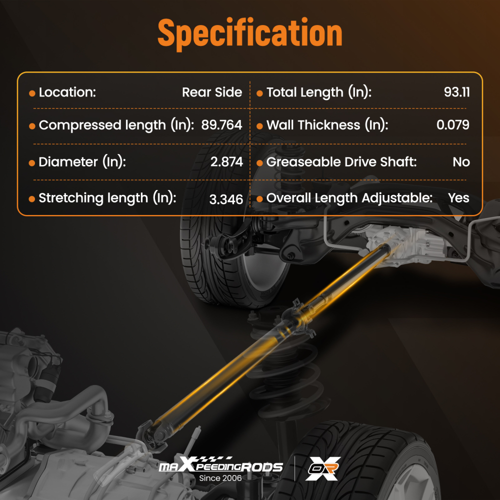 Rear DriveShaft Prop Shaft Assembly compatible for Ford F-150 2011-2014 3.5L 4WD 936-942