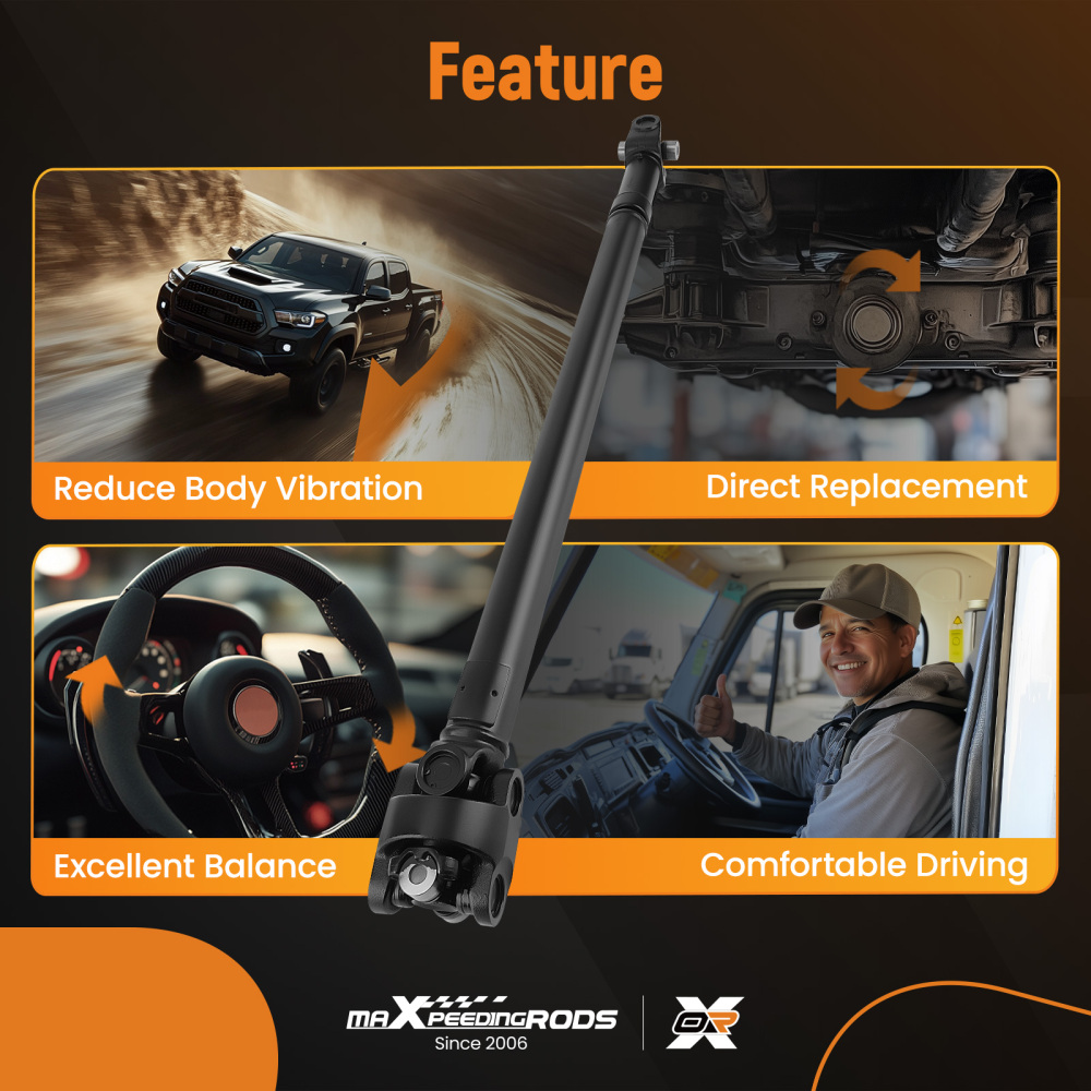 Front Driveshaft Prop Shaft compatible for Jeep Wrangler TJ 4.0L 4WD Manual Trans 1997-2002