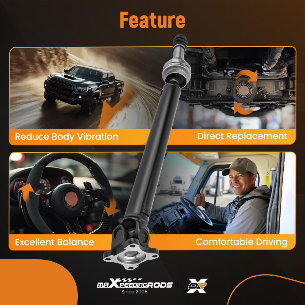 Driveshaft Prop Shaft Assembly Front compatible for Ram 1500 4WD Cab Pickup 12-17 938-090