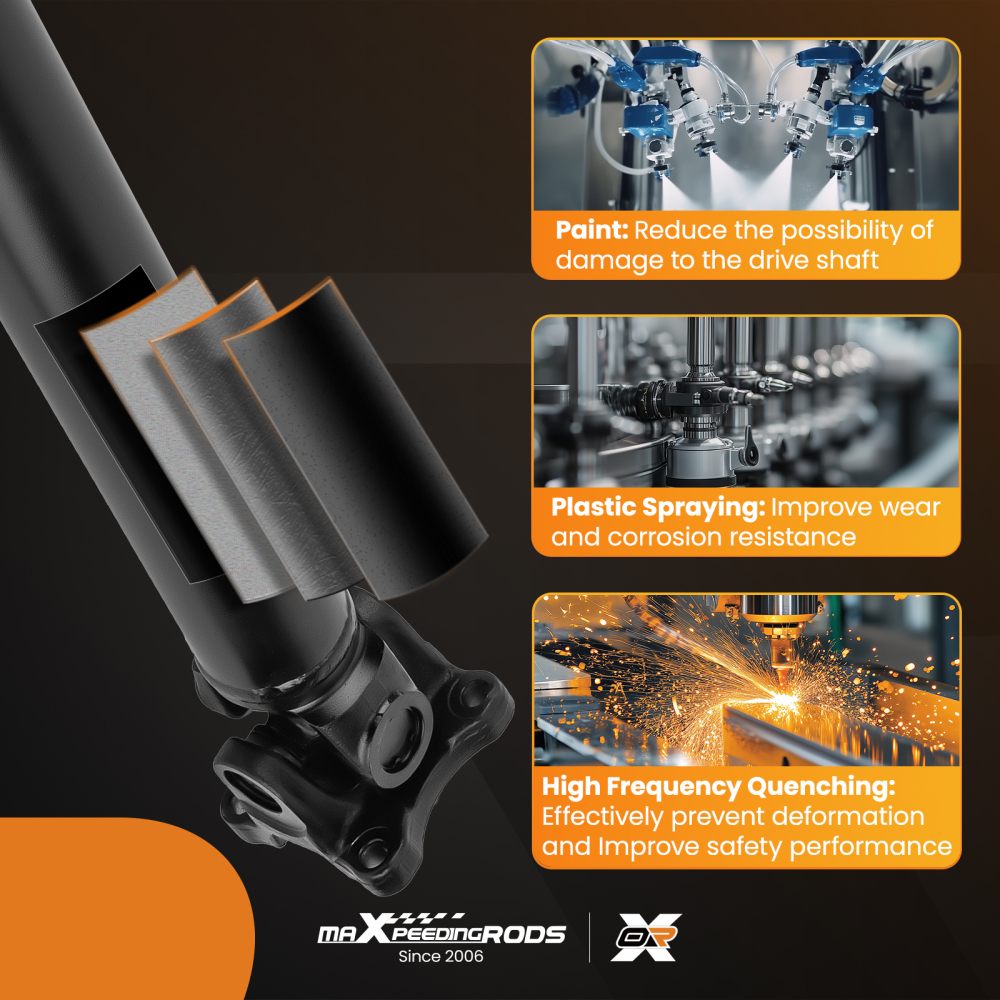 Driveshaft Prop Shaft Assembly Front compatible for Ram 1500 4WD Cab Pickup 12-17 938-090