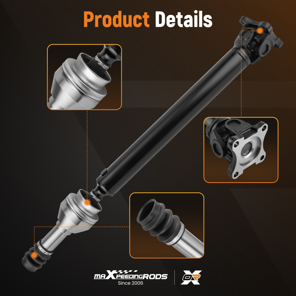 Driveshaft Prop Shaft Assembly Front compatible for Ram 1500 4WD Cab Pickup 12-17 938-090