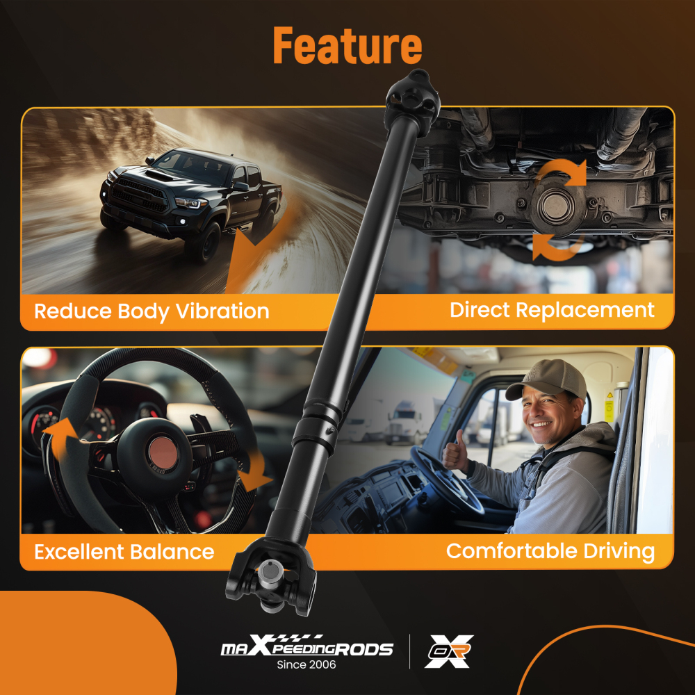 Front DriveShaft Prop Shaft Assembly compatible for Jeep TJ Wrangler L6 4.0L 4WD 2003-2006