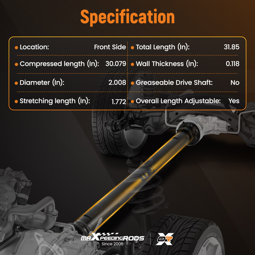 Front Drive Shaft Prop Shaft Assembly compatible for Dodge Nitro 3.7L 2007-2011 4WD 938-151