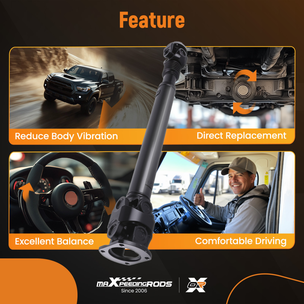 Driveshaft Prop Shaft Assembly Front compatible for Dodge Ram 2500 3500 4WD Manual Trans.