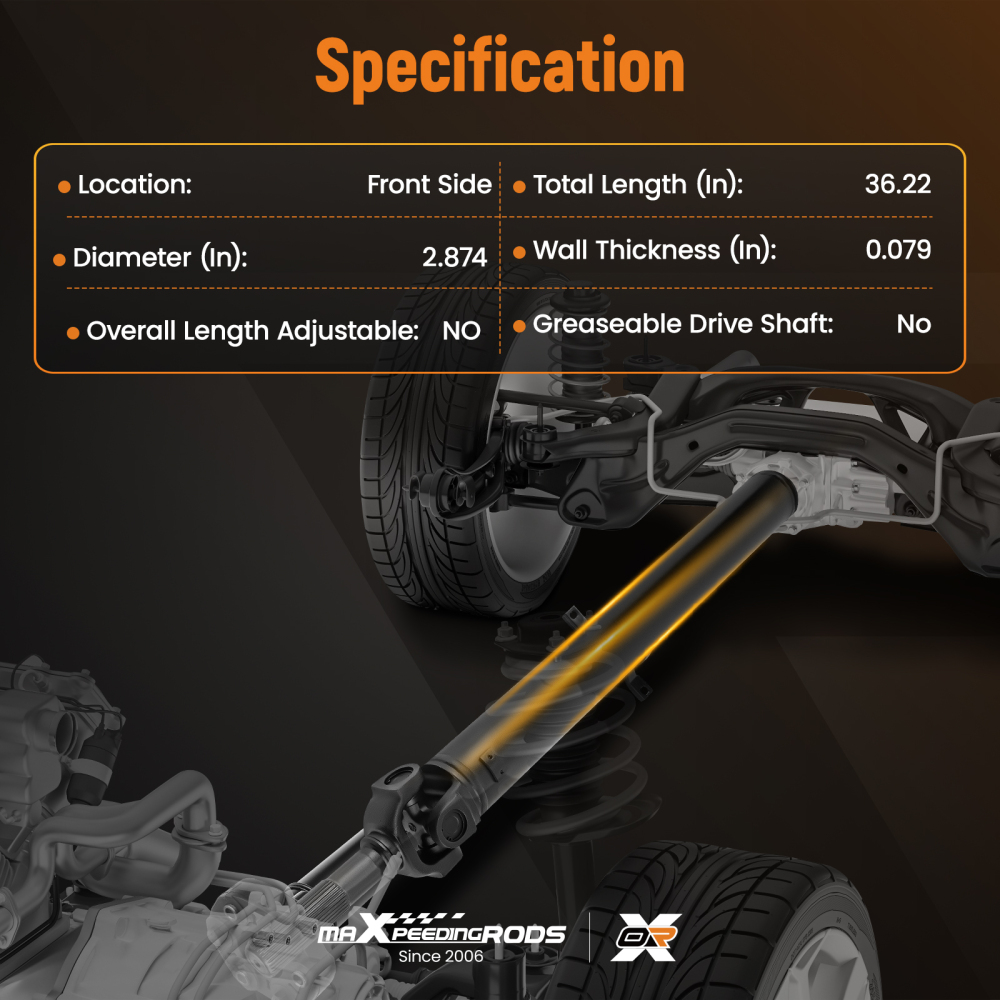 Driveshaft Prop Shaft compatible for Chevy Silverado 1500 compatible for GMC Sierra 1500 4WD 2001-2006