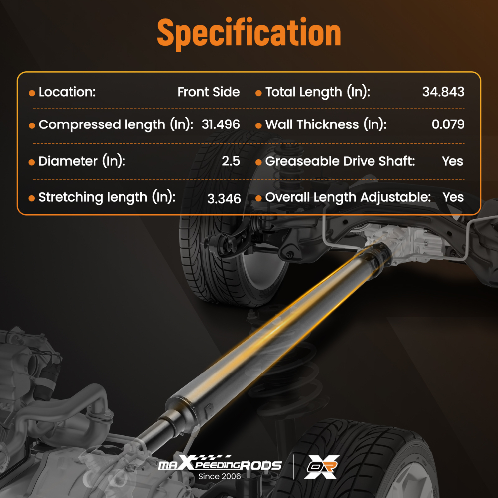 Front Driveshaft Assembly compatible for Ram 2500 3500 2013-2018 4WD Auto Trans 5146803AA