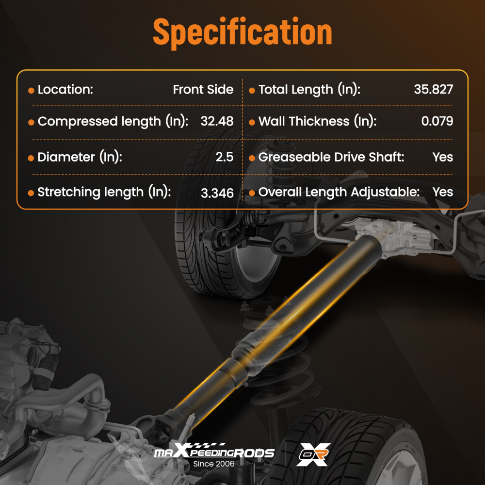 Drive Shaft Assy Front Side compatible for Ram 2500 3500 2013-2018 L6 6.7L 4WD 5146802AA