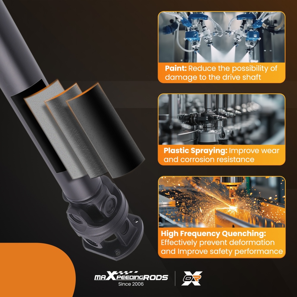 Front Driveshaft Assembly compatible for Ford F-250 F-350 F-450 F-550 2002-2010 4WD 938-301