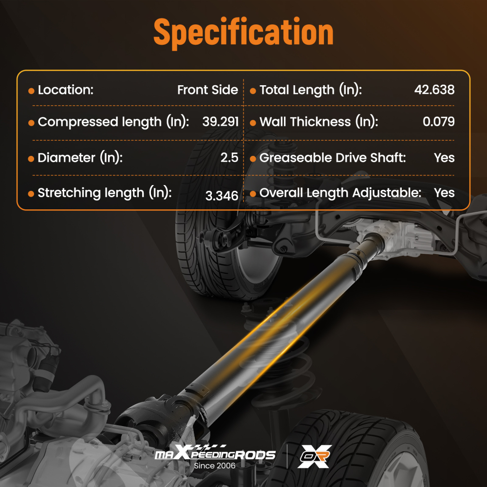 Front Driveshaft Prop Shaft compatible for Ford F250 F350 F450 F550 Super Duty 2003-2010