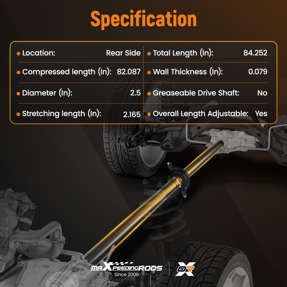 Rear Driveshaft Propshaft compatible for Chevrolet Equinox GMC Terrain 2.4L 2010-2017 AWD