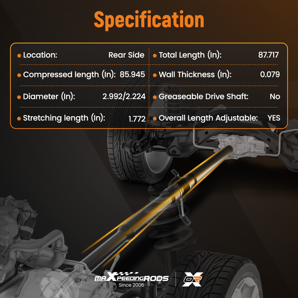 Rear Drive Shaft Prop Shaft Assembly compatible for Dodge Journey 2009-2017 AWD 5157005AD