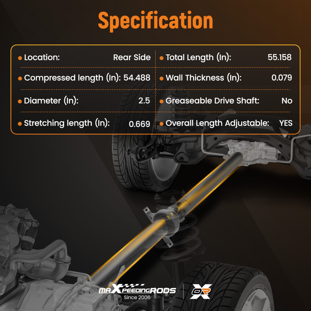 Albero di Trasmissione compatibile per BMW 330i 330Ci L6 3.0L 2001-2003 26117505211 946-972