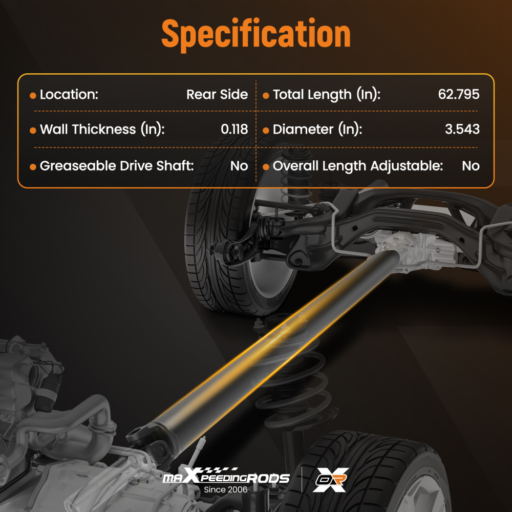 Rear Driveshaft Prop Shaft Assembly compatible for Chevrolet K1500 1988-1999 compatible for GMC 4WD 976023