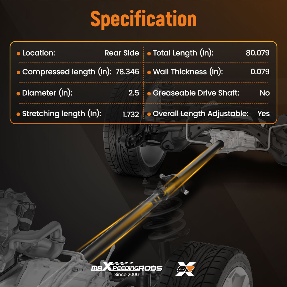 Rear Driveshaft Prop Shaft Assembly compatible for Hyundai Tucson compatible for Kia Sportage AWD 10-13