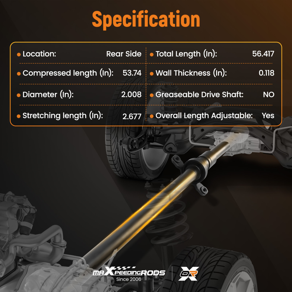 Drive Shaft Assembly Rear compatible for Cadillac CTS V6 3.0L3.6L 6.2L 2008-2013 976-426