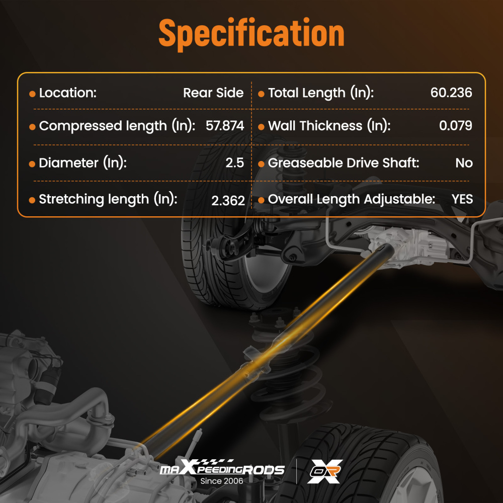 Rear Driveshaft Assembly compatible for Chevrolet Camaro 2010-2015 RWD 6 Speed Manual Trans