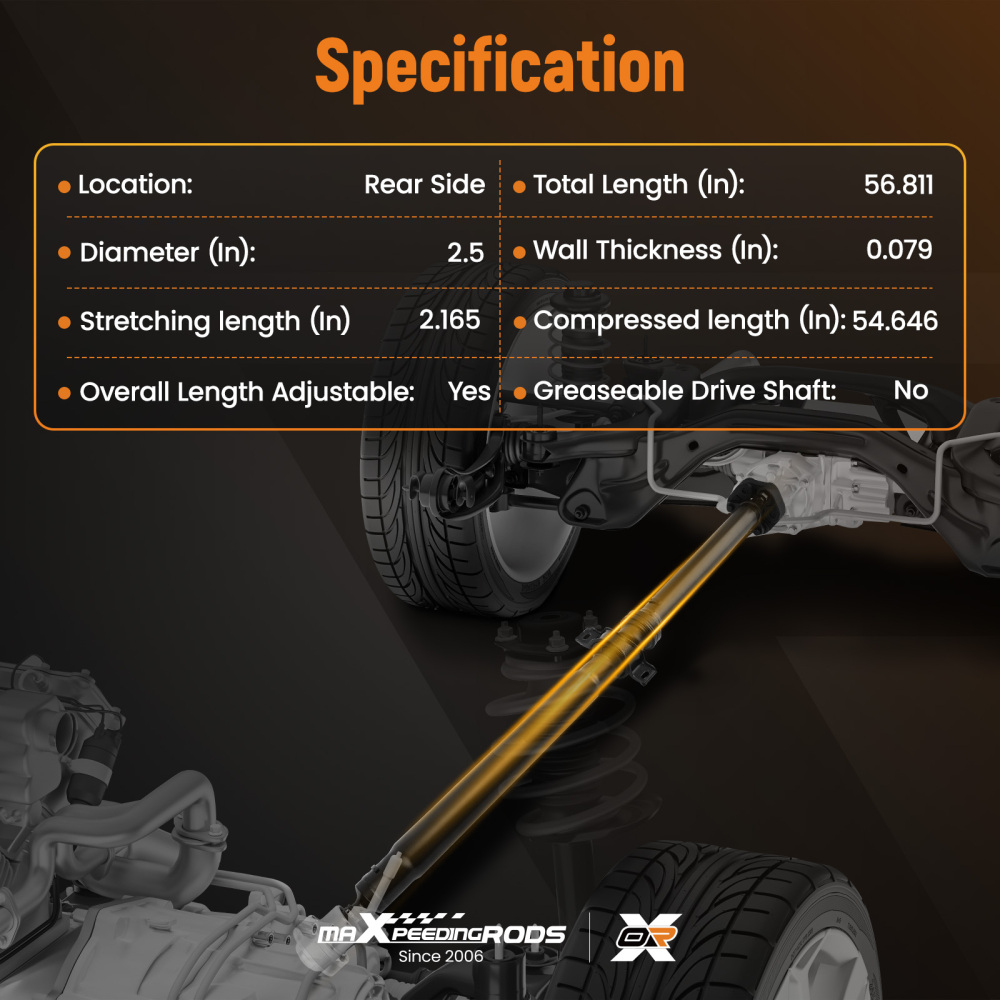 Arbre De Transmission Arrière compatible pour Mercedes-Benz W164 X164 2005-2012 1644103102
