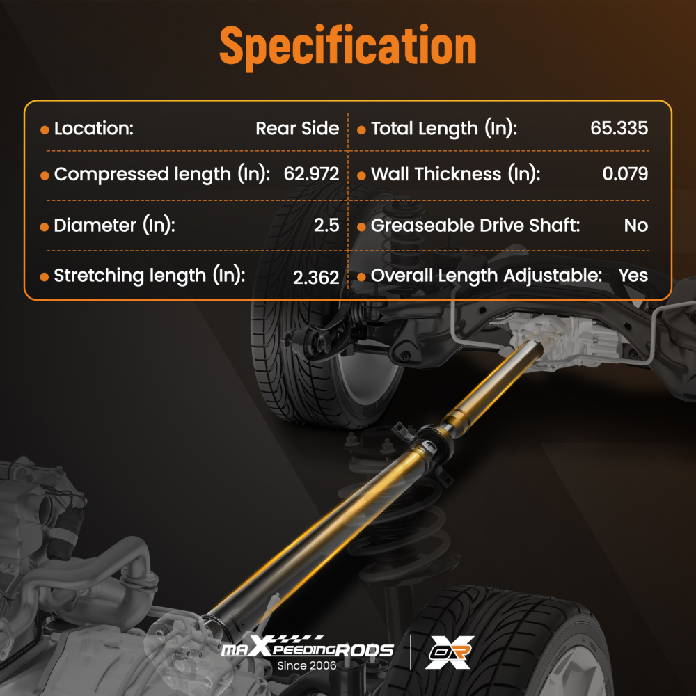 Rear Driveshaft Prop Shaft Assembly compatible for Cadillac CTS RWD 08-14 Automatic Trans