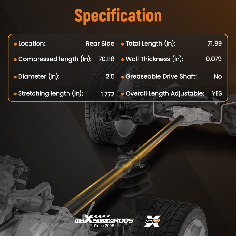 Rear Driveshaft Assembly compatible for Dodge Durango 3.6L RWD 2011-2013 976-983 52123632AA