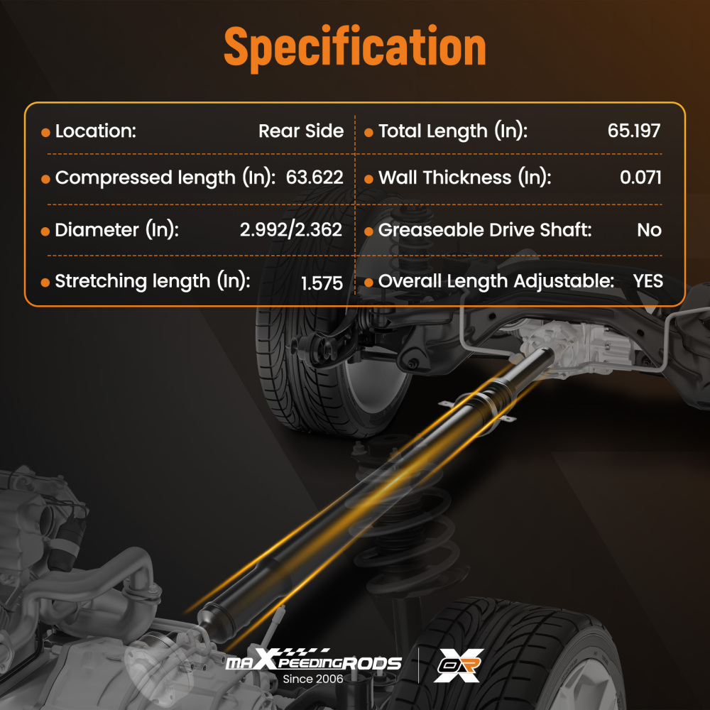 Rear Driveshaft Propshaft Assembly compatible for Jeep Grand Cherokee V6 3.6L RWD 2014-2019