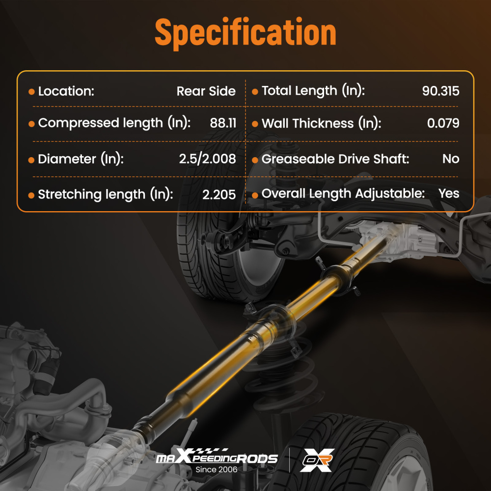 Rear Drive Shaft Prop Shaft Driveshaft Assembly compatible for Jeep KL Cherokee 2014-2020