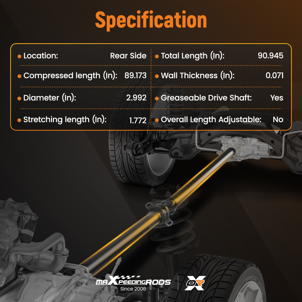 Driveshaft Prop Shaft Assembly compatible for Acura MDX 3.5L 2014 2015 AWD Automatic Trans